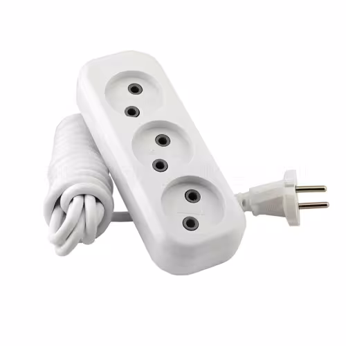 Удлинитель сетевой трехместный без заземления Lux У3-О-02 (10А, 250В, 2 м)