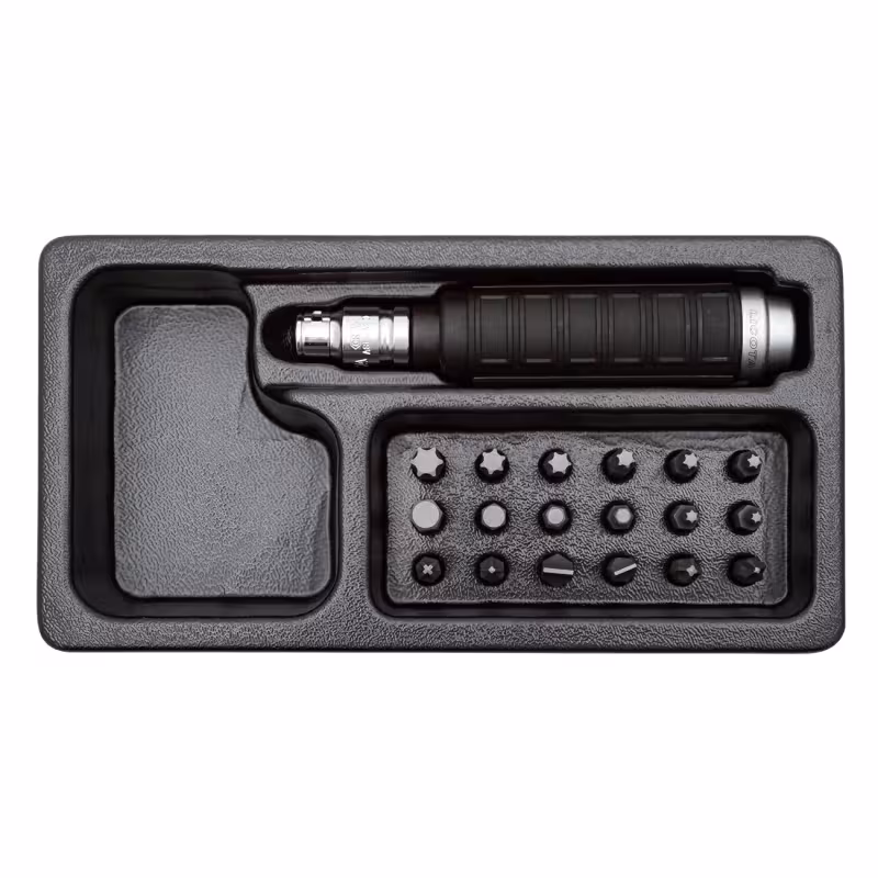 Отвертка-рукоятка ударная HEX, PH, PZ, SL, T с набором бит 5/16 Licota ACK-274012, 20 предметов