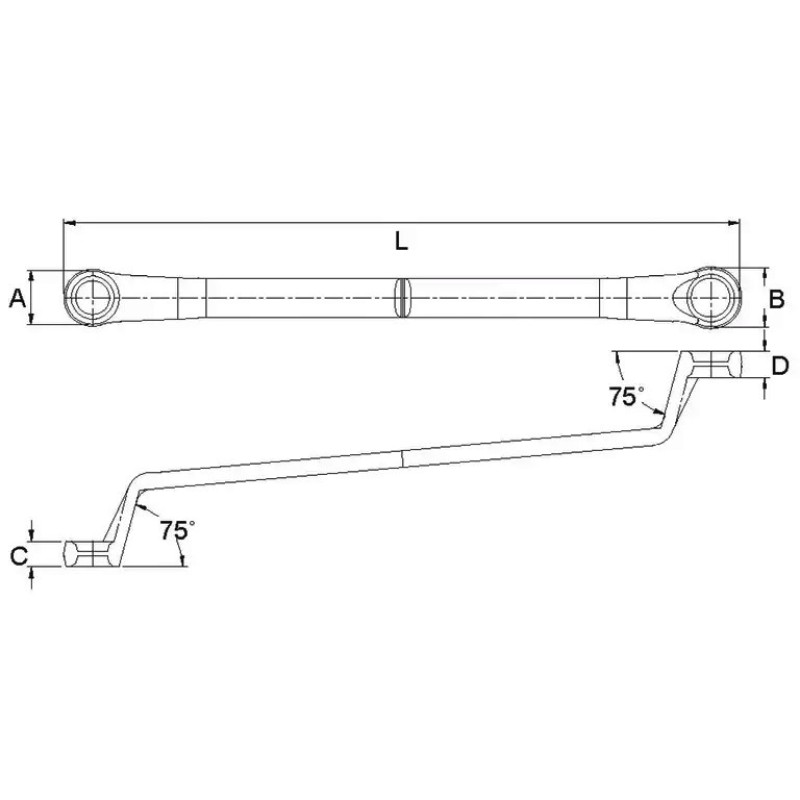 Ключ накидной Licota AWT-EBS1012, 10х12 мм