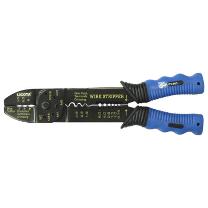 Клещи для зачистки проводов и обжима клемм 5 функций 225мм LICOTA