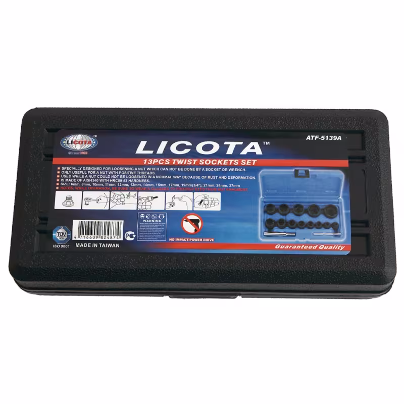 Набор головок для скругленного крепежа Licota ATF-5139A, 13 предметов