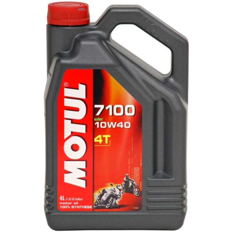 Масло моторное синтетическое для 4Т мотоциклов Motul 7100 10W40, 4л