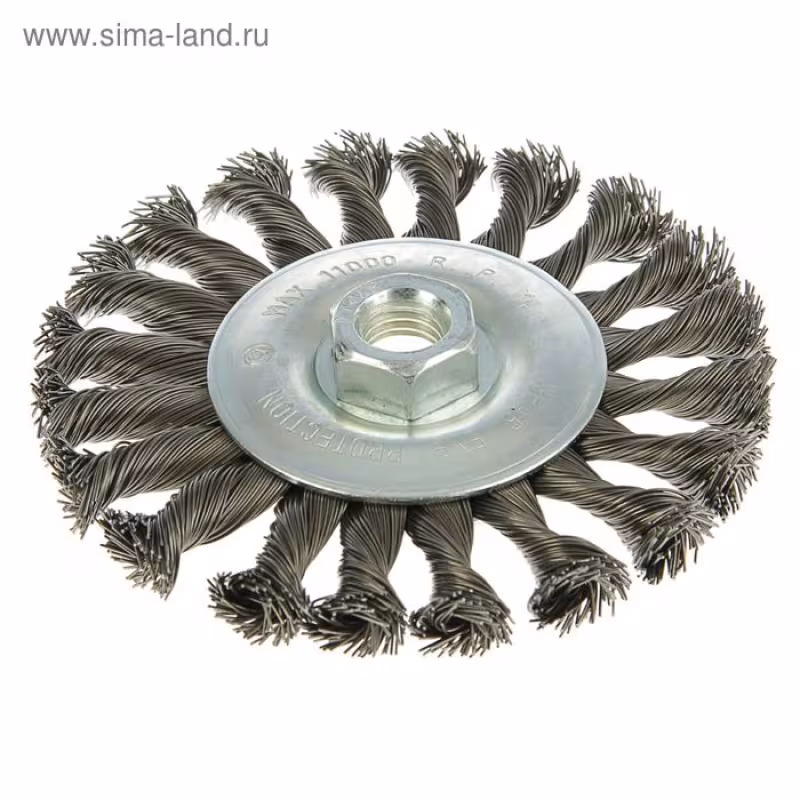 Кордщетка для УШМ радиальная витая 115*22,2мм Практика М14