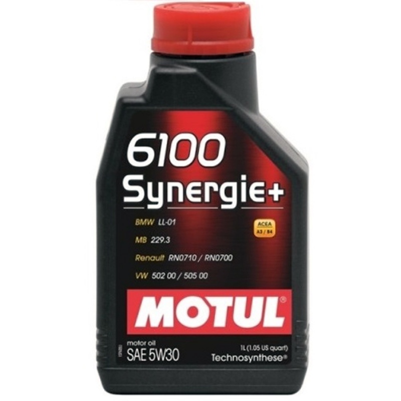 Масло моторное полусинтетическое Motul 6100 Synergie+ 5W30 SL/CF, 1 л