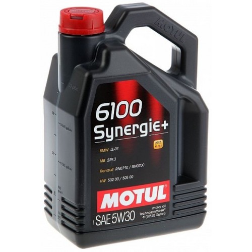 Масло моторное полусинтетическое Motul 6100 Synergie+ 5W30, 4л