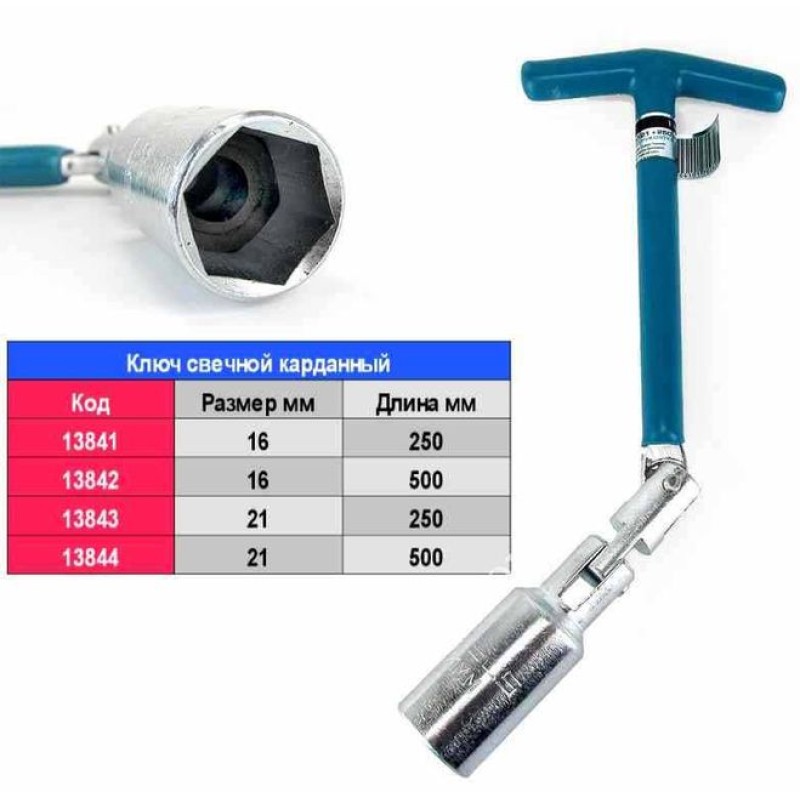 Ключ свечной Stels 13844, 21х500 мм