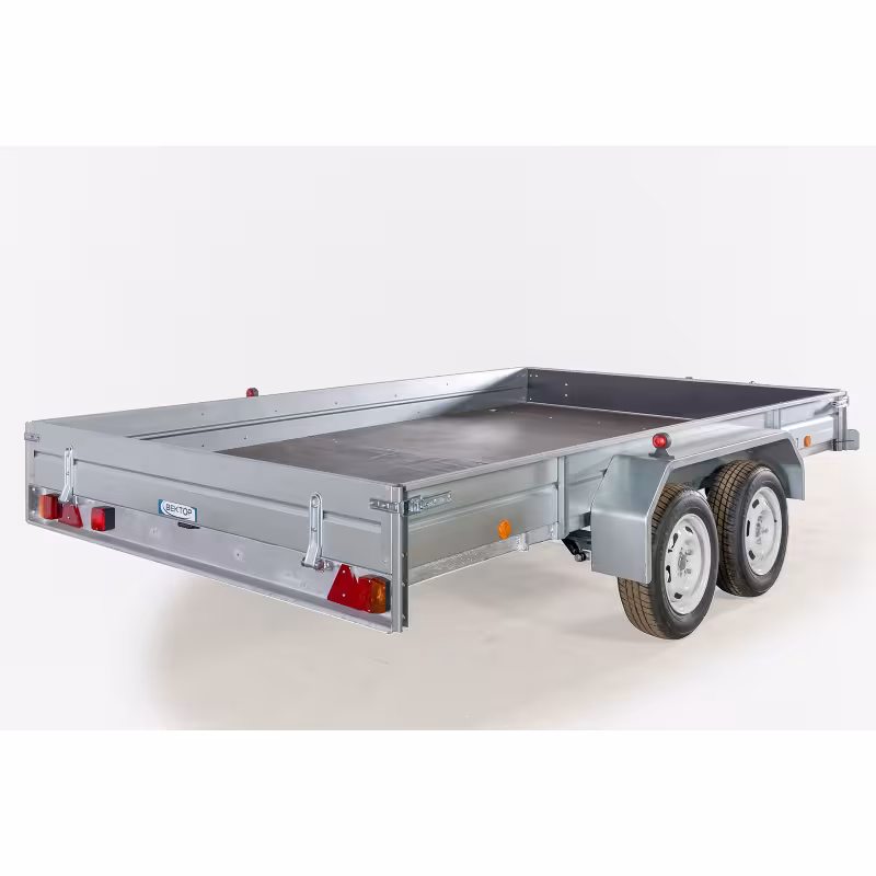 Прицеп бортовой двухосный Вектор ЛАВ 81013А с крышкой, высокий борт