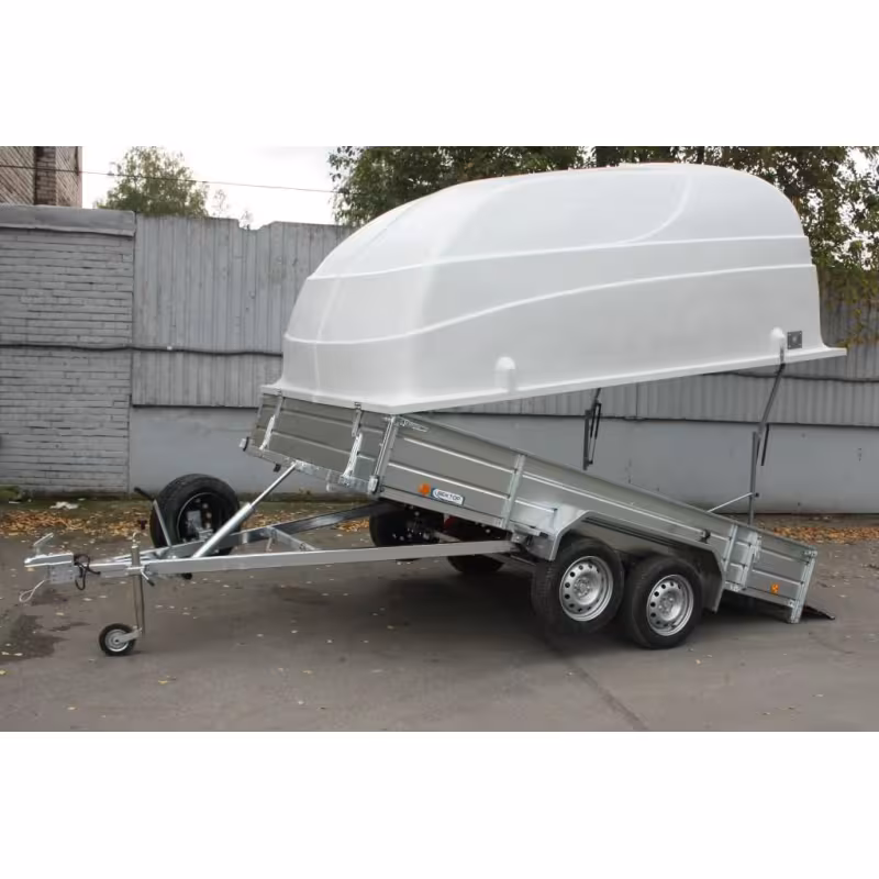 Прицеп бортовой двухосный Вектор ЛАВ 81013А с крышкой, высокий борт