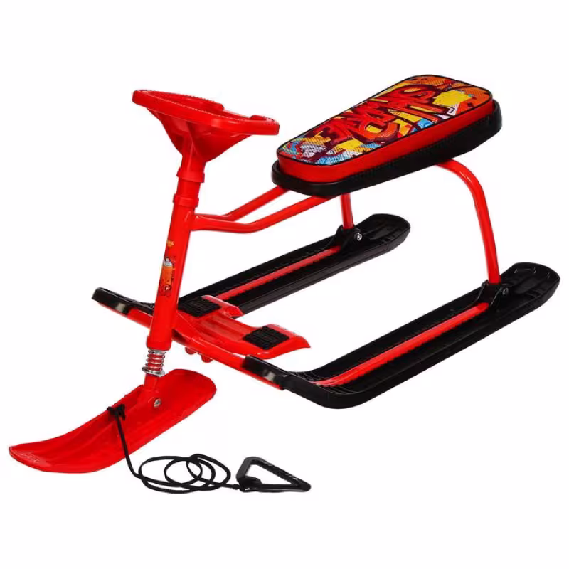 Снегокат Nika Kids Тимка Спорт 1 Красный граффити, артикул ТС1/ГК2, высота  540 мм, красная рама