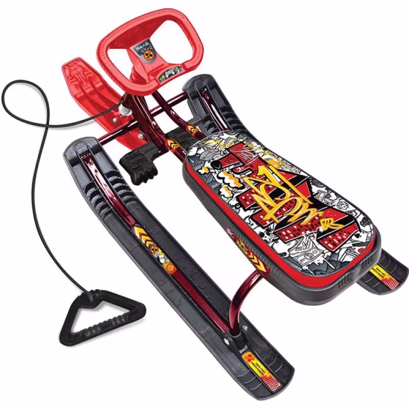 Снегокат Nika Kids Тимка Спорт 1 Красный граффити, артикул ТС1/ГК2, высота  540 мм, красная рама