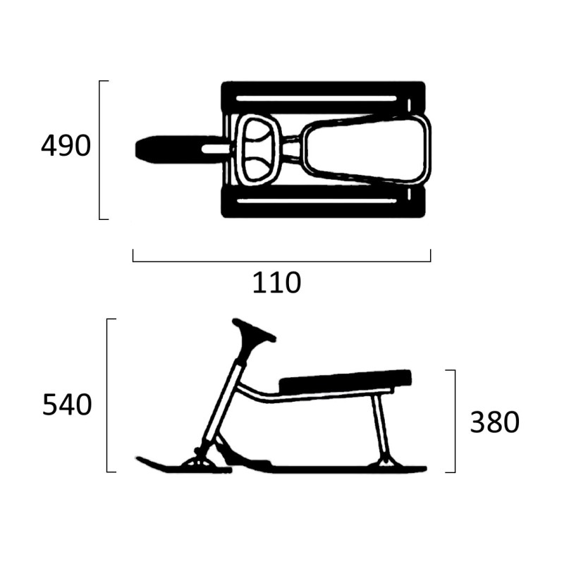 Снегокат Nika Kids Тимка Спорт 1 Красный граффити, артикул ТС1/ГК2, высота  540 мм, красная рама