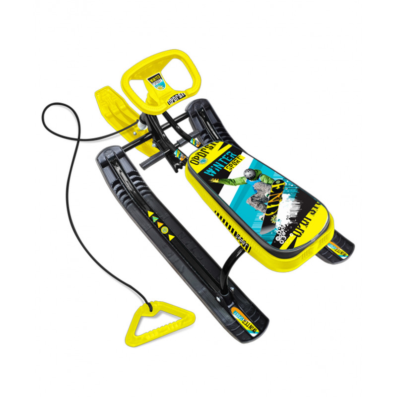 Снегокат Nika Kids Тимка Спорт 2, черный/желтый