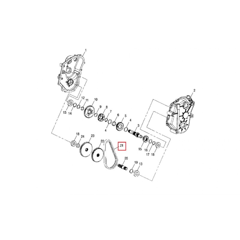 Цепь КПП Polaris Widetrak LX 66 звеньев