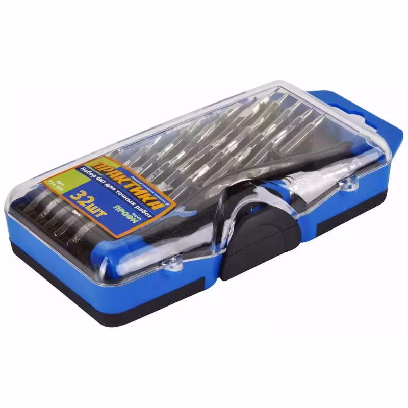 Набор бит мини Практика Профи 774-528, с отверткой, 32 предмета