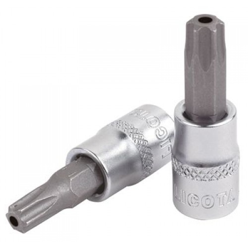 Бита T27 TORX 1/2 в головке L-55мм LICOTA с отверстием