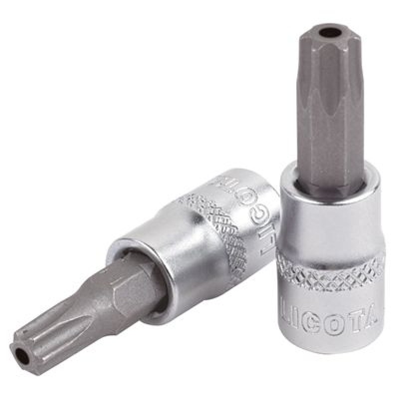 Бита T27 TORX 1/2 в головке L-55мм LICOTA с отверстием