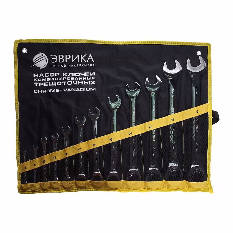 Набор ключей рожково-накидных Эврика 20632, 6-32 мм, 12 предметов