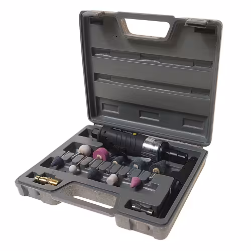 Пневмобормашина прямая с набором оснастки ЭВРИКА ER-81108K