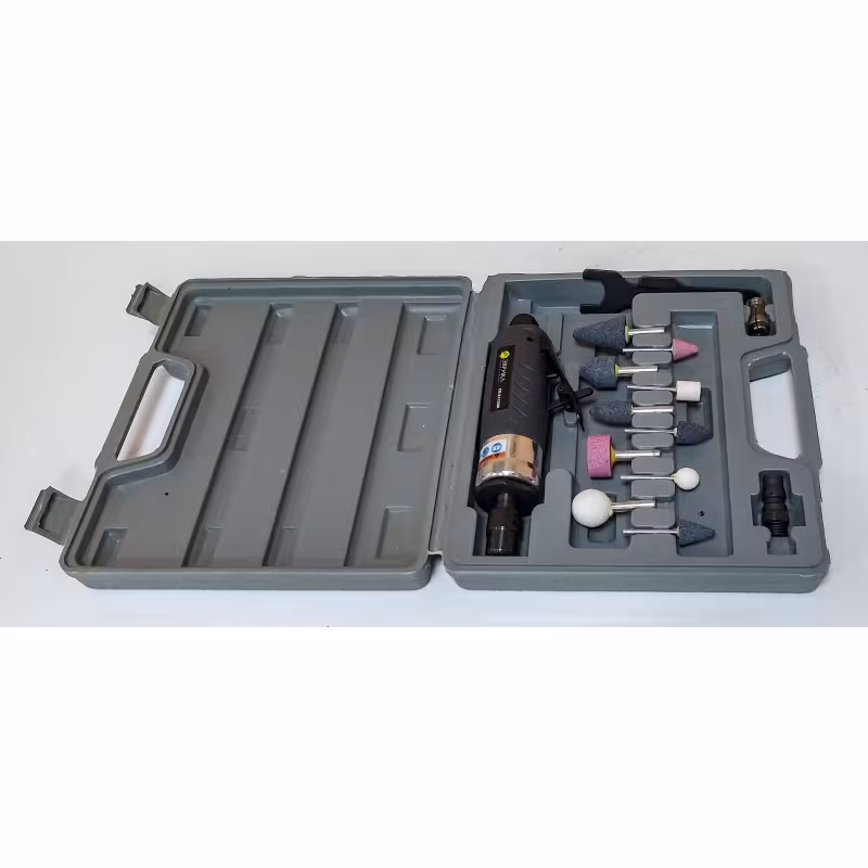 Пневмобормашина прямая с набором оснастки ЭВРИКА ER-81108K