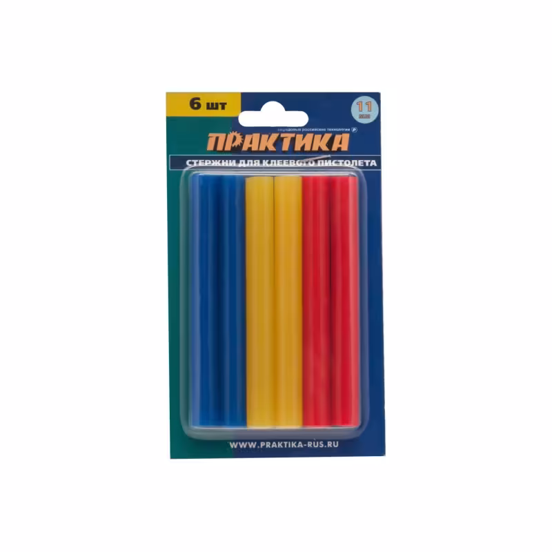 Стержни клеевые Практика 641-688, 11х100 мм, 6 шт.