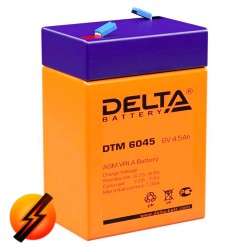 Аккумулятор Delta DTM 6045, 4,5Ah, 6V