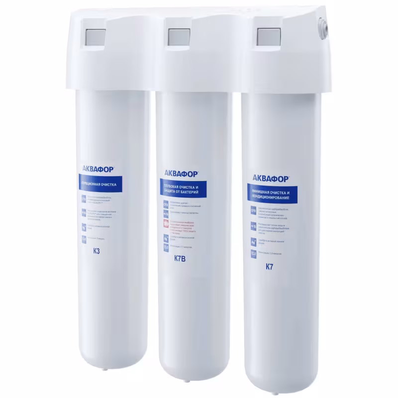 Водоочиститель трехступенчатый Аквафор Кристалл Эко