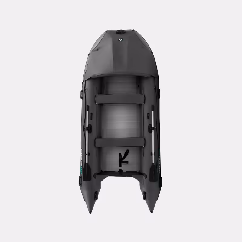 Надувная лодка ПВХ Gladiator C400AL, пайол алюминиевый, темно-серый