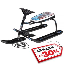 Снегокат Nika Kids Тимка Спорт 1 Зимний спорт, артикул ТС1/С2, высота  540 мм, черная рама