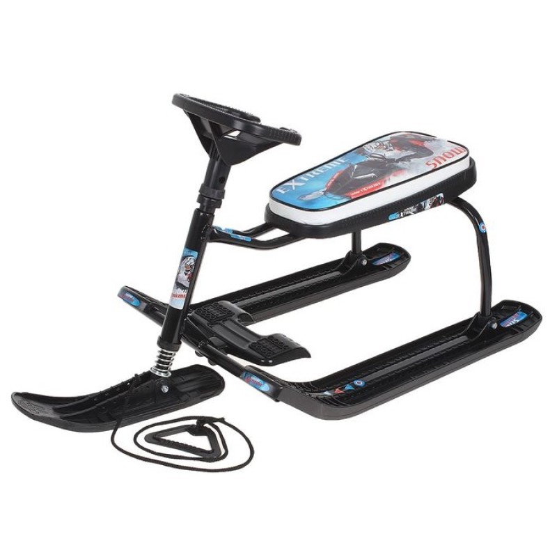 Снегокат Nika Kids Тимка Спорт 1 Зимний спорт, артикул ТС1/С2, высота  540 мм, черная рама