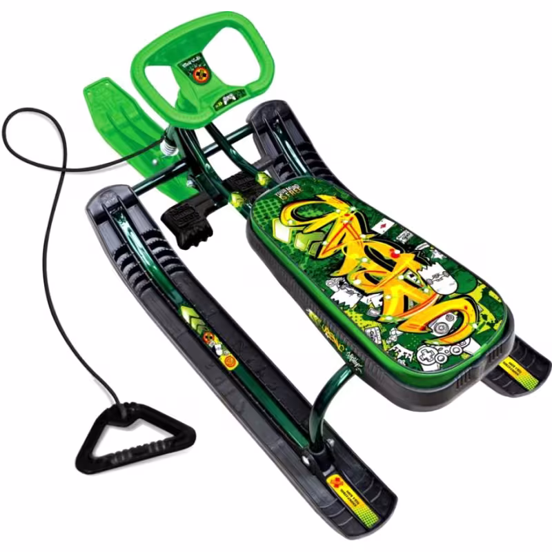 Снегокат Nika Kids Тимка Спорт 2, граффити, зеленый