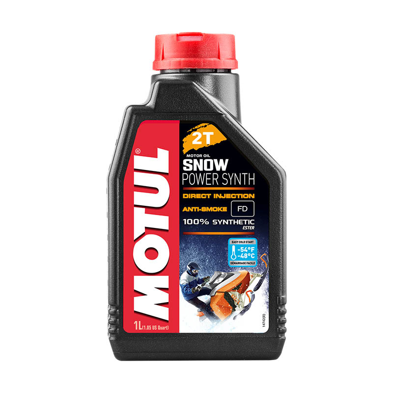 Масло моторное синтетическое для 2Т снегоходов Motul Snowpower Synth, 1л  