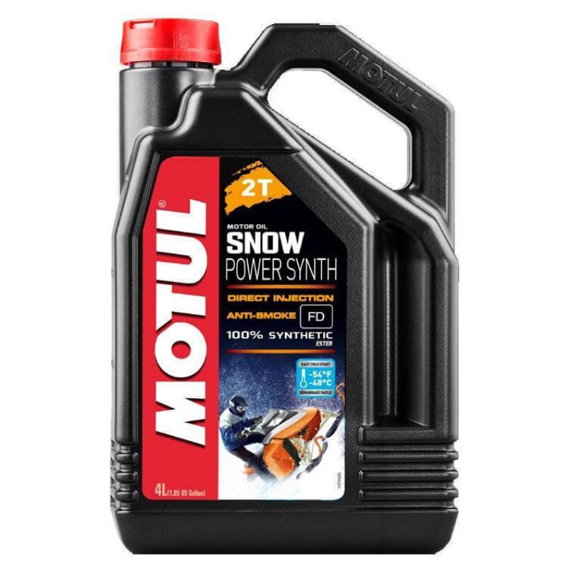Масло моторное синтетическое для 2Т снегоходов Motul Snowpower Synth, 4л  