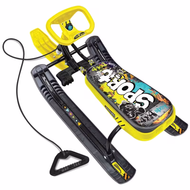 Снегокат Nika Kids Тимка Спорт 2, граффити, желтый