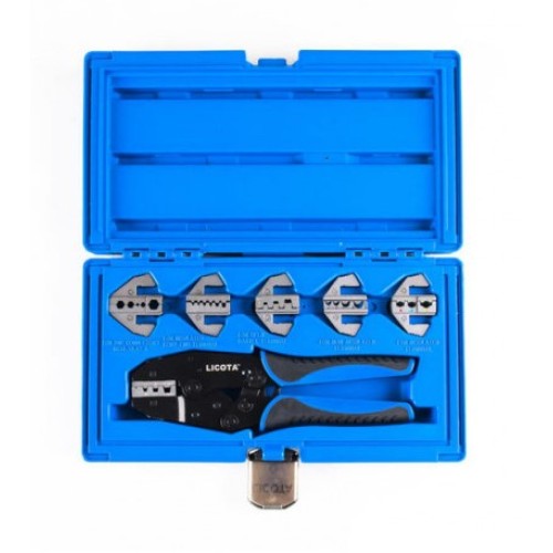 Клещи для обжимки клемм в наборе с 6 губками Licota ACP-10001, 0.5-16 мм 