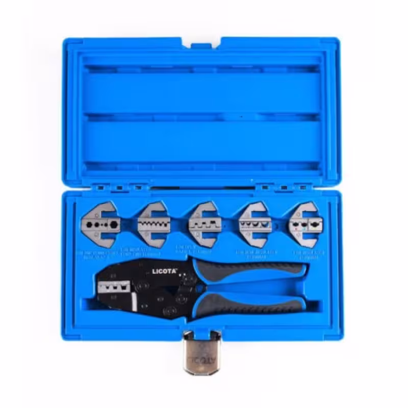 Клещи для обжимки клемм в наборе с 6 губками Licota ACP-10001, 0.5-16 мм 