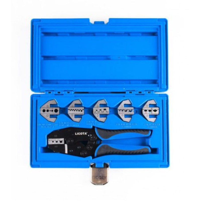 Клещи для обжимки клемм в наборе с 6 губками Licota ACP-10001, 0.5-16 мм 