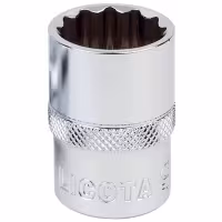 Головка торцевая Licota F3019, 12-гранная, 19 мм, 3/8"