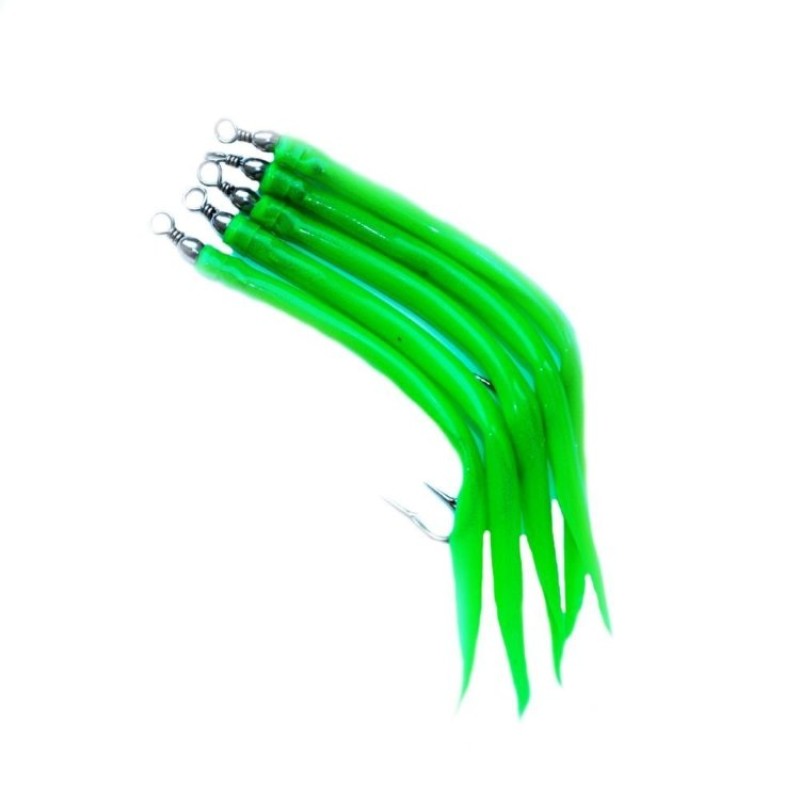 Оснастка SFT SCH-T002 черви зеленые 10/0, 5 шт.