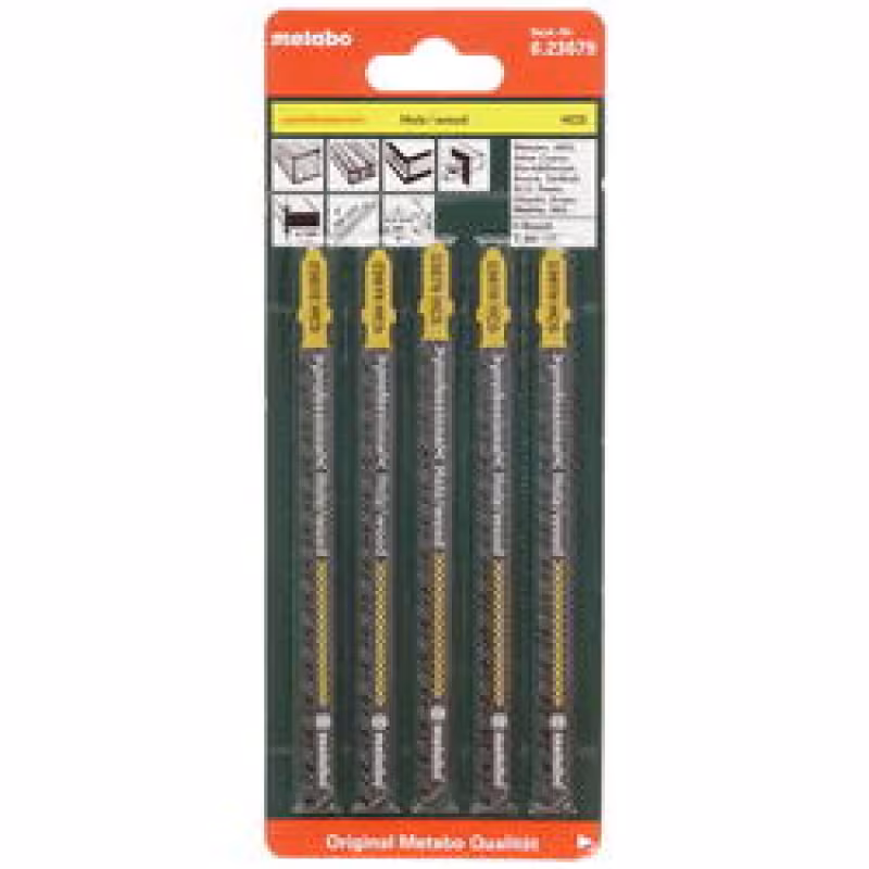 Пилки д/лобзика по дереву METABO T344DP (106х4мм HCS, в упак 5шт) 1шт 