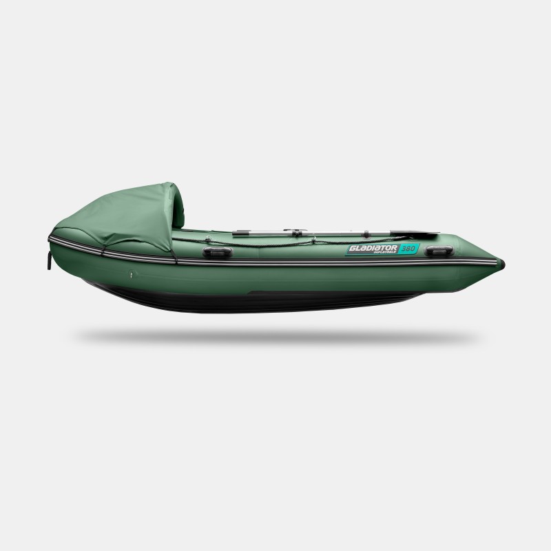 Надувная лодка ПВХ Gladiator E380, НДНД, зеленый