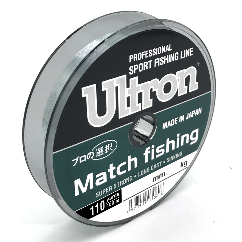 Леска монофильная Ultron Match Fishing 0.181 мм, 3.8 кг, 100 м