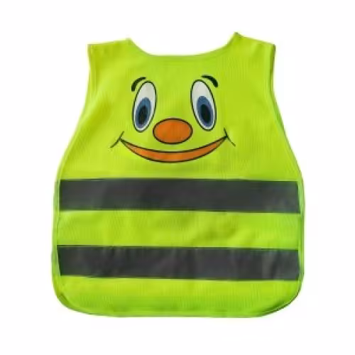 Жилет светоотражающий детский Vinca Sport Смайлик, желтый, 450х400 мм