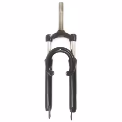 Вилка велосипедная 26", 1-1/8", пружинно-эластомерная, Al-корона, ход 100мм, под disk/V-br