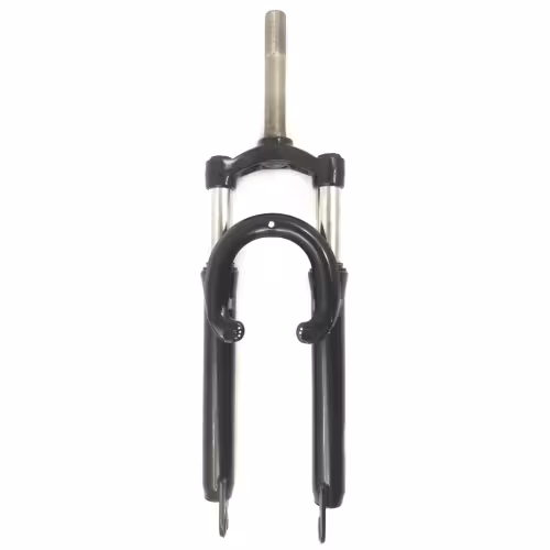 Вилка велосипедная 26", 1-1/8", пружинно-эластомерная, Al-корона, ход 100мм, под disk/V-br