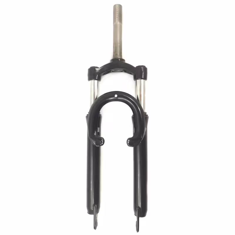 Вилка велосипедная 26", 1-1/8", пружинно-эластомерная, Al-корона, ход 100мм, под disk/V-br