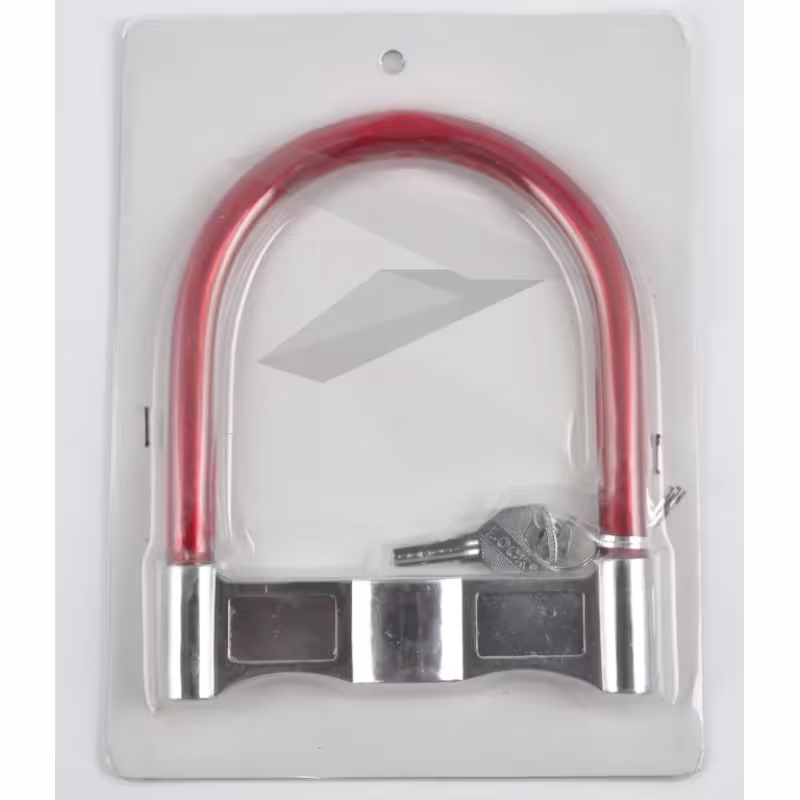 Замок противоугонный, U-образная скоба, L-135мм, d-14мм, LOCK (красный)