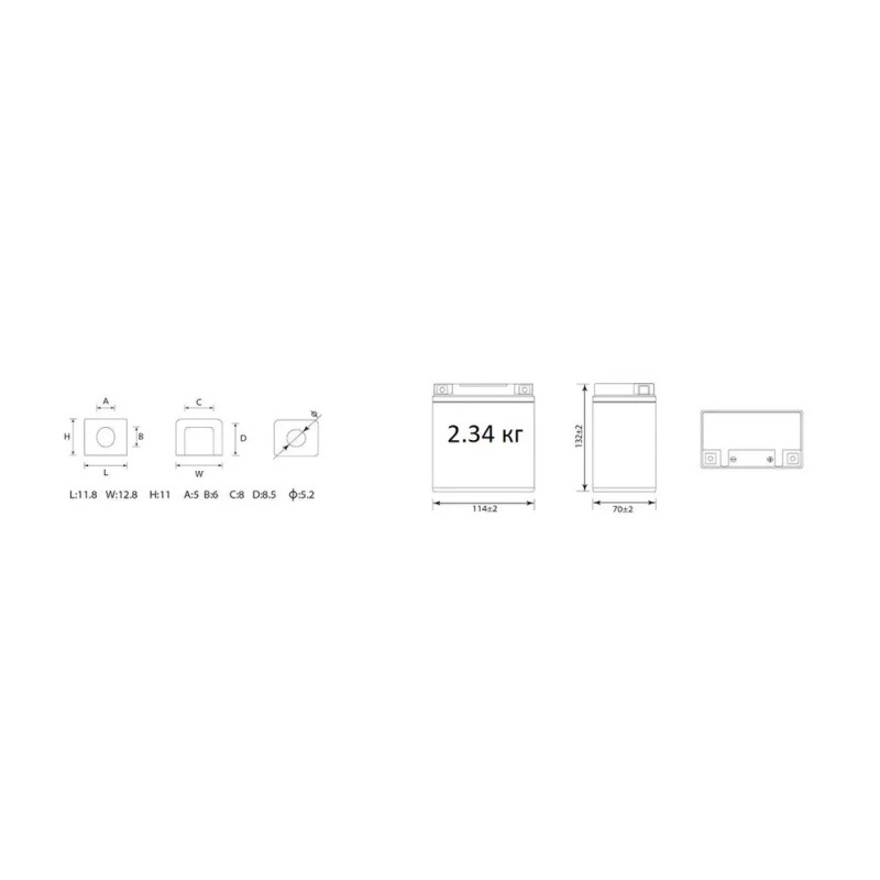 Аккумулятор Delta CT1207.1, 7Ah, 12V