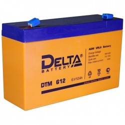 Аккумулятор Delta DTM 612, 12Ah, 6V
