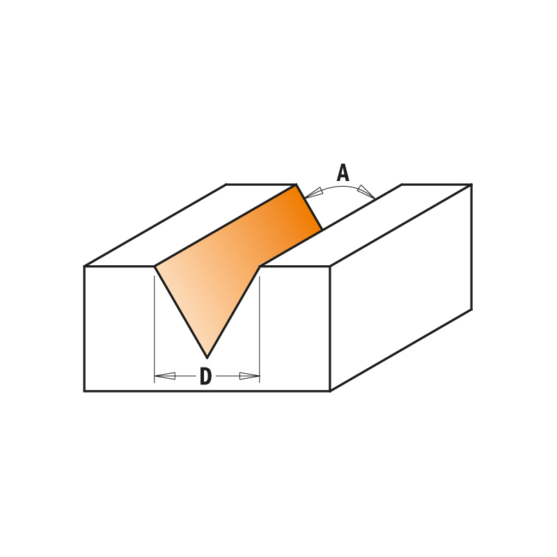 Фреза пазовая для гравирования и декорирования CMT 958.001.11, D=12,7 мм