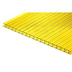 Поликарбонат сотовый Sotalux, 4х2100x6000 мм, желтый